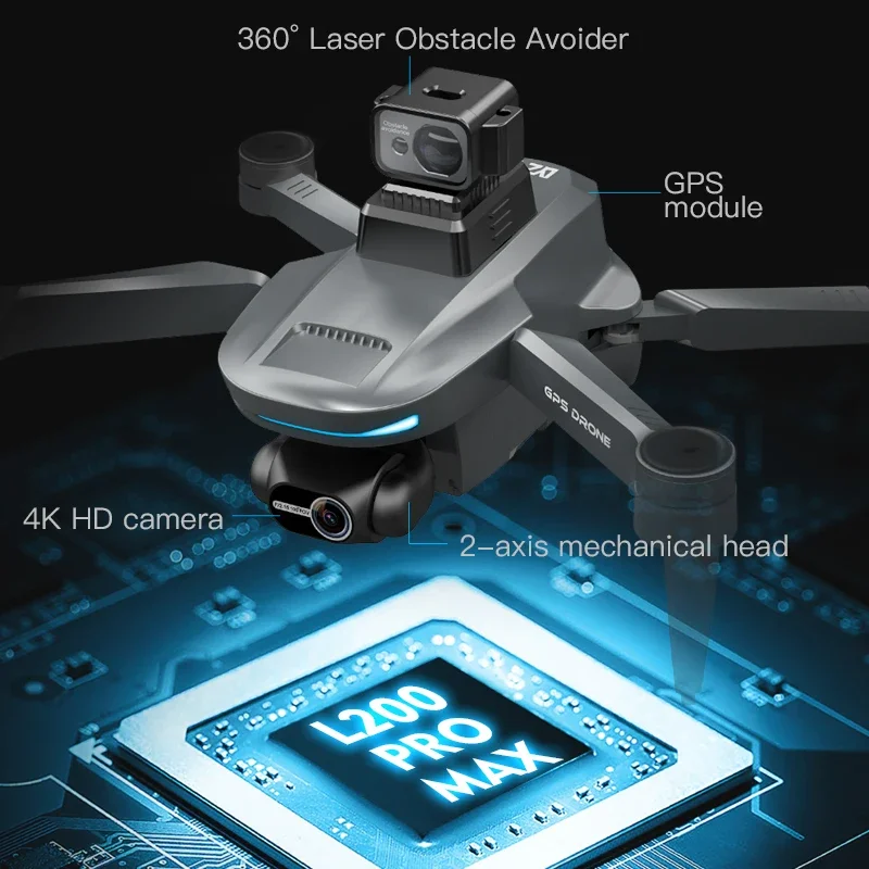 L200 PRO MAX Drone 4K 2-Axis P - Drone Aerial Photography 评论和价格