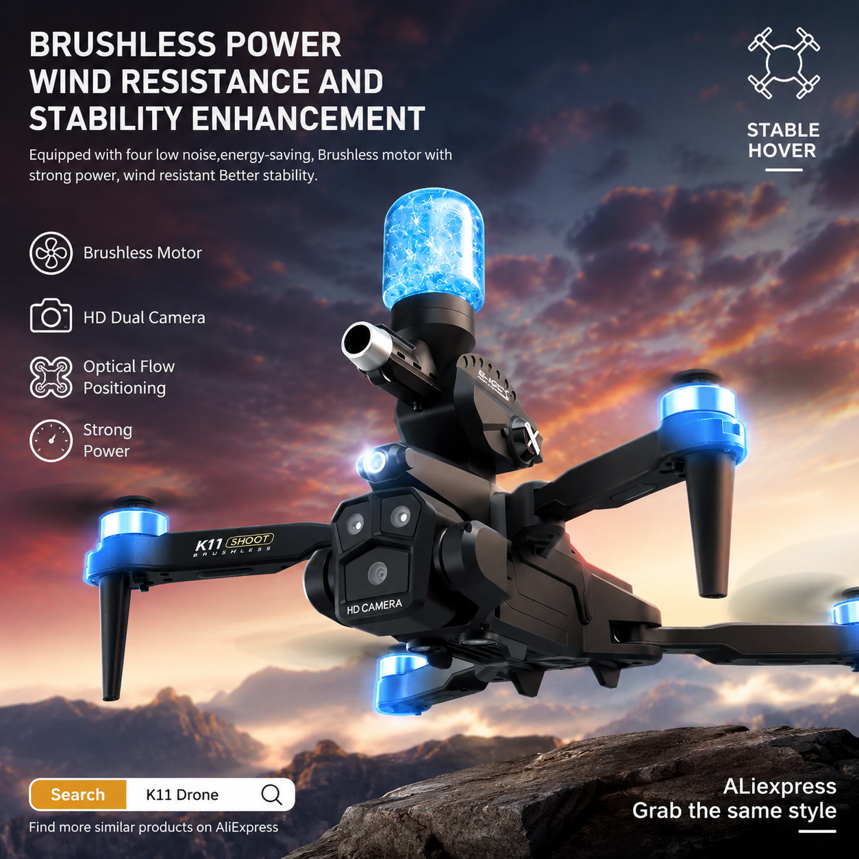 K11MAX Drone with Water Bombs  - Drone Multispectral 评论和价格