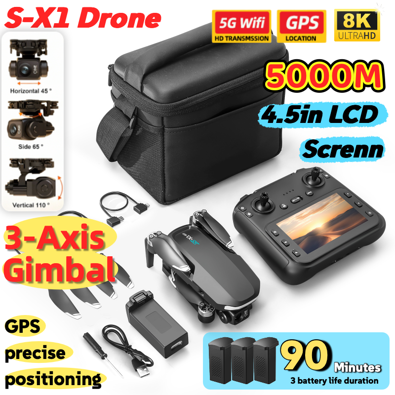 S-X1 MAX GPS Drone with 3-Axis - Drone Multispectral 评论和价格